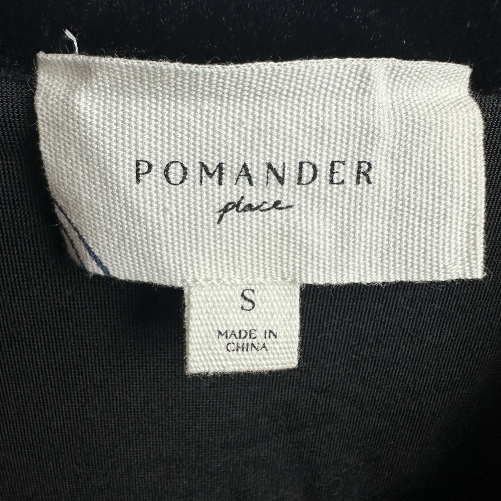 Pomander Place Dress Small Velvet Black Tiered Long Sleeve V Neck Cocktail Dress - Picture 4 of 9